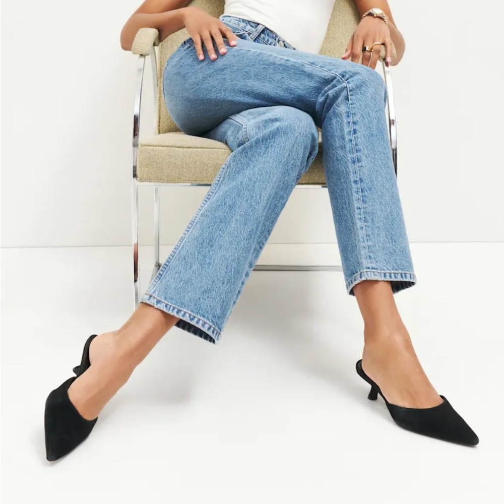 Reformation Black Mules